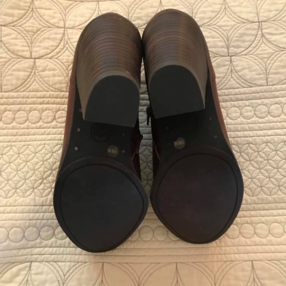 Lucky Brand Brown Leather Ankle Boots Size 10 - Picture 4 of 7